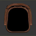 Elegant Classic Wooden Chair With Curved Armrests And Black Cushion Design