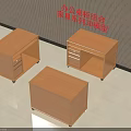 Practical Wooden Office Desks Combined With Cabinets Modular Furniture Series Design