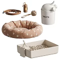 Stylish Pet Furniture Collection With Cat Scratchers Beds Trees And Feeding Bowls