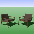 Elegant Modern Dining Chairs Featuring Wooden Frame And Leather Cushioned Seats
