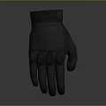 Black Synthetic Leather Protective Gloves with Textured Palm Grip and Padded Knuckles for Sports