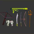 Crossbow Mechanical Crossbow Shift Bow and Arrow Shoot Far Equipment Weapons High-tech Crossbow 3d model