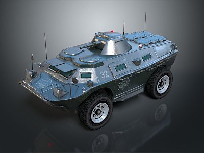 Modern Bulletproof Vehicle Armored Vehicle Troop Carrier Infantry Vehicle 3d model