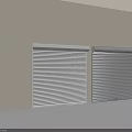 Modern White And Gray Roller Shutters With Two Panel Design Mounted On Wall 3d model