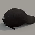 Stylish Black Baseball Cap With White Butterfly Design For Fashionable Outfits