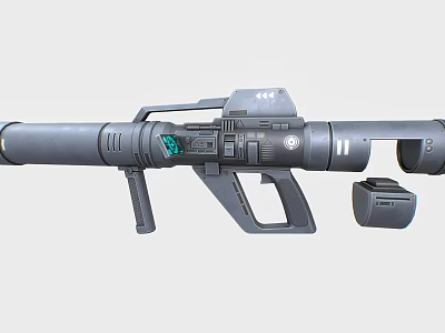 Futuristic Sci-Fi Gun Design Featuring Ergonomic Grip Advanced Components And Detachable Magazine 3d model