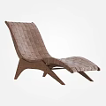 Brown Woven Double Sofa With Wooden Frame And Modern Comfortable Design