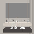 Modern Bathroom Cabinet Bathroom Counter Basin Bathroom Decoration Mirror Cabinet Sink 3d model