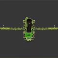 Green Agricultural Functional Vehicle With Long Spray Booms And Cab