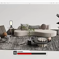 Modern Sofa Coffee Table Combination Sofa Coffee Table 3d model