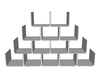 Modern Bookshelf Bookcase 3d model