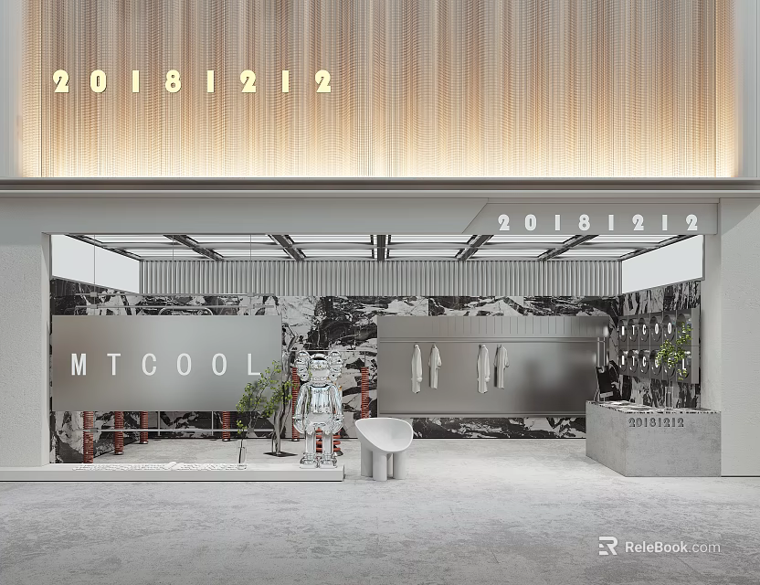 MTCOOL Modern Clothing Store Window Design With Mannequins And Clothing Displays 3d model 