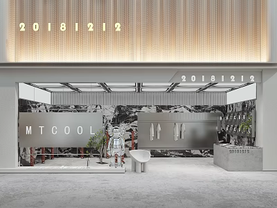 MTCOOL Modern Clothing Store Window Design With Mannequins And Clothing Displays 3d model