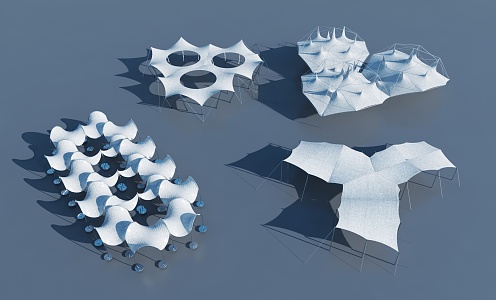 Modern Tensioned Membrane 3d model