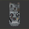 Armored Military Vehicle Featuring Weapon System Sensor Camera Antennas And Camouflage Design