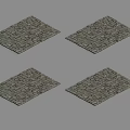 Stone Ground Paving Tiles With Natural Gray Irregular Surface Design And Texture