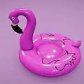 Pink Flamingo Shaped Inflatable Swim Ring Sports Equipment For Water Fun
