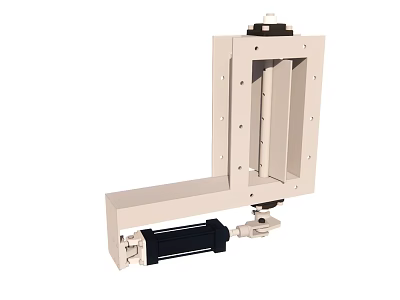 Industrial Equipment Metal Frame Structure With Motorized Drive Unit And Mounting Brackets 3d model