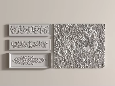 new chinese style carved 3d model