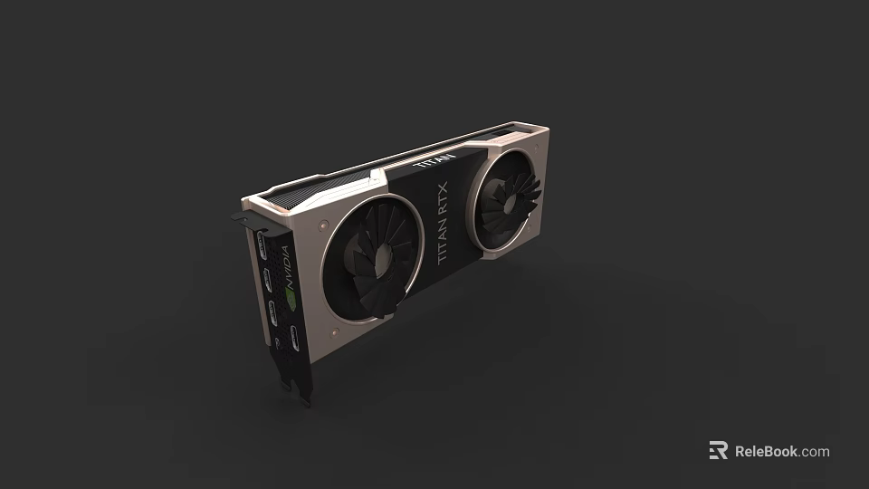 TITAN X Graphics Card With Dual Fans High Performance Gaming PC Component 3d model