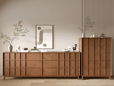 Modern Wood Grain Cabinet Simple Style Cabinet Whole Cabinet Sideboard Balcony Cabinet Storage Cabinet Entrance Cabinet 3d model