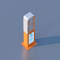 Modern Compact Household Living Supplies With Orange White Vertical Design And Stable Base