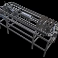 Industrial Processing Equipment With Metal Frame Conveyor System And Mechanical Components
