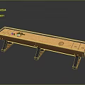 Wooden Shuffleboard Table With Smooth Playing Surface Sturdy Legs Pucks And Score Markers