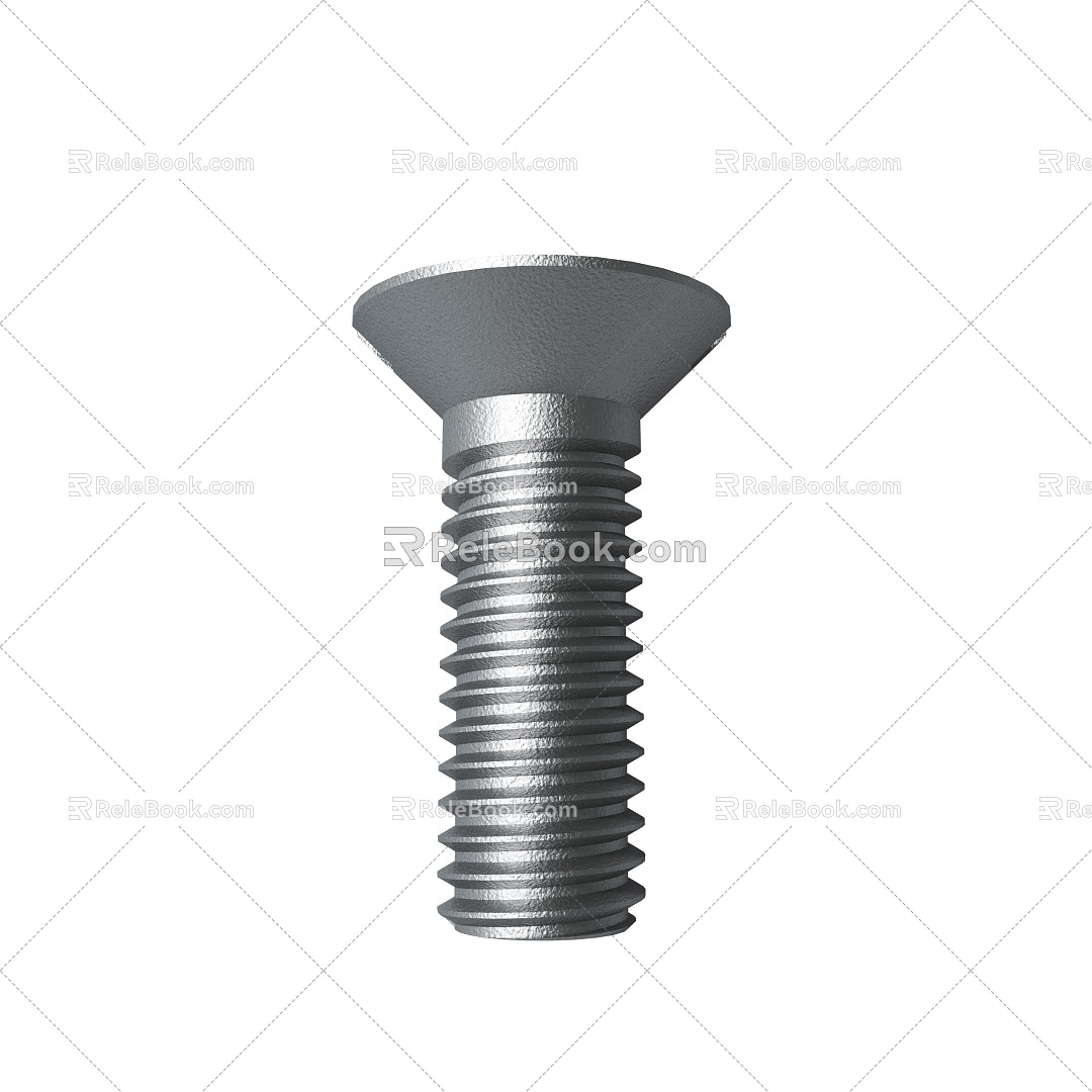 304 Stainless Steel GB819 Cross Countersunk Screw Flat Head Cross Machine Screw American Flat Head Hexagon Socket Screw American Standard Countersunk Head Hexagon Socket Machine Screw 3d model