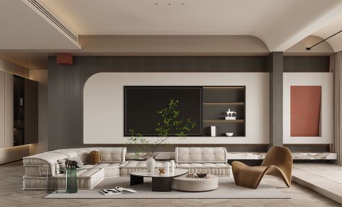 modern living room 3d model