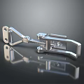Silver Metal Garment Fastener Clamp For Clothing Accessories With Secure Lock Design