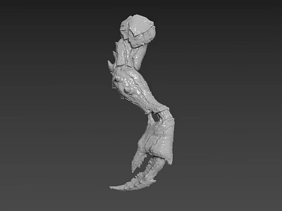 Fantasy Creature Character 3D Model Design Featuring Detailed Anatomical Structure 3d model