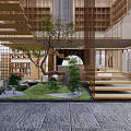 Modern Book Bar Library 3d model