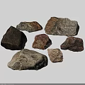 Natural Colored Stone Collection With Various Shapes And Textures For Decorative Use