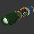 Police Black Flashlight With Modern Sleek Design And Bright LED Light