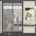 Modern partition glass porch partition 3d model