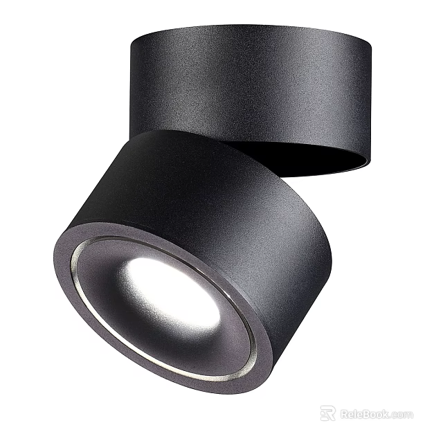 Modern Black Adjustable Angle Downlight Spotlight With Bright LED Home Interior Lighting 3d model 
