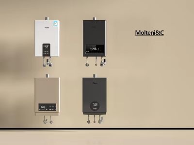 Molten&C Wall Mounted Water Heaters Home Appliances In Various Colors For Daily Use 3d model