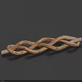 Braided Wicker Daily Life Item With Twisted Design And Decorative Purpose