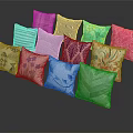 Colorful Assorted Decorative Pillows With Floral Striped Geometric And Abstract Patterns