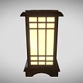Plant Derived Wooden Lantern With Luminous Glass Grid Design Details