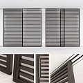 Modern Interior Wooden Sliding Doors With Vertical Slats And Minimalist Design