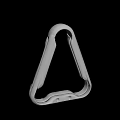 White Triangular Plastic Carabiner Outdoor Climbing Safety Accessory Gear 3d model