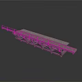 Industrial Steel Conveyor Platform With Guardrail And Support Frame Structure