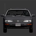 Gray Four Door Sedan Car With Sunroof And Sleek Exterior Design