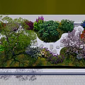 Garden Ornament Design With Stone Paths Colorful Flowers Shrubs And Trees