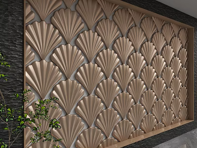 Modern background wall 3d model
