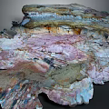 Colorful Natural Rock Formation With Layered Structure For Garden Landscape Design