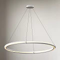 Modern Circular Ring Chandelier With White Frame And LED Lighting For Interior Space 3d model