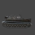 Vintage Military Tank With Metal Armor Tracks And Cannon Barrel